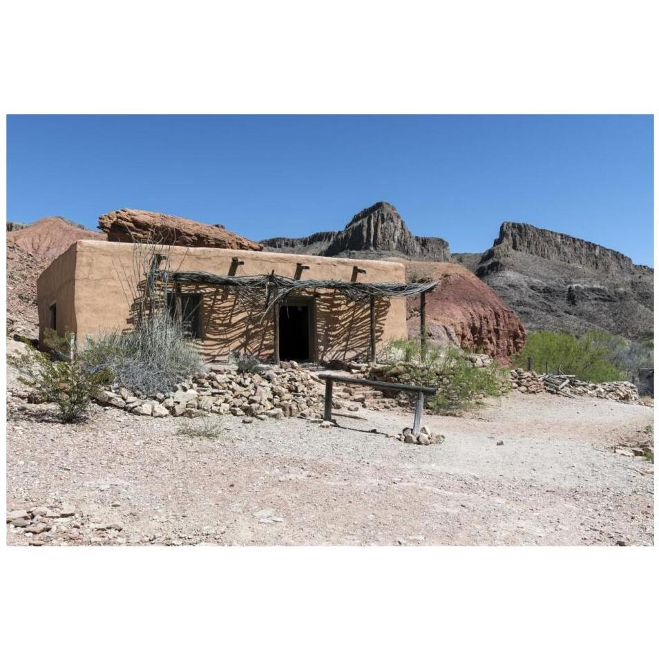 Abandoned movie set along the Rio Grande River in Big Bend Ranch State Park in lower Brewster County, TX-Paper Art-32&quotx22"