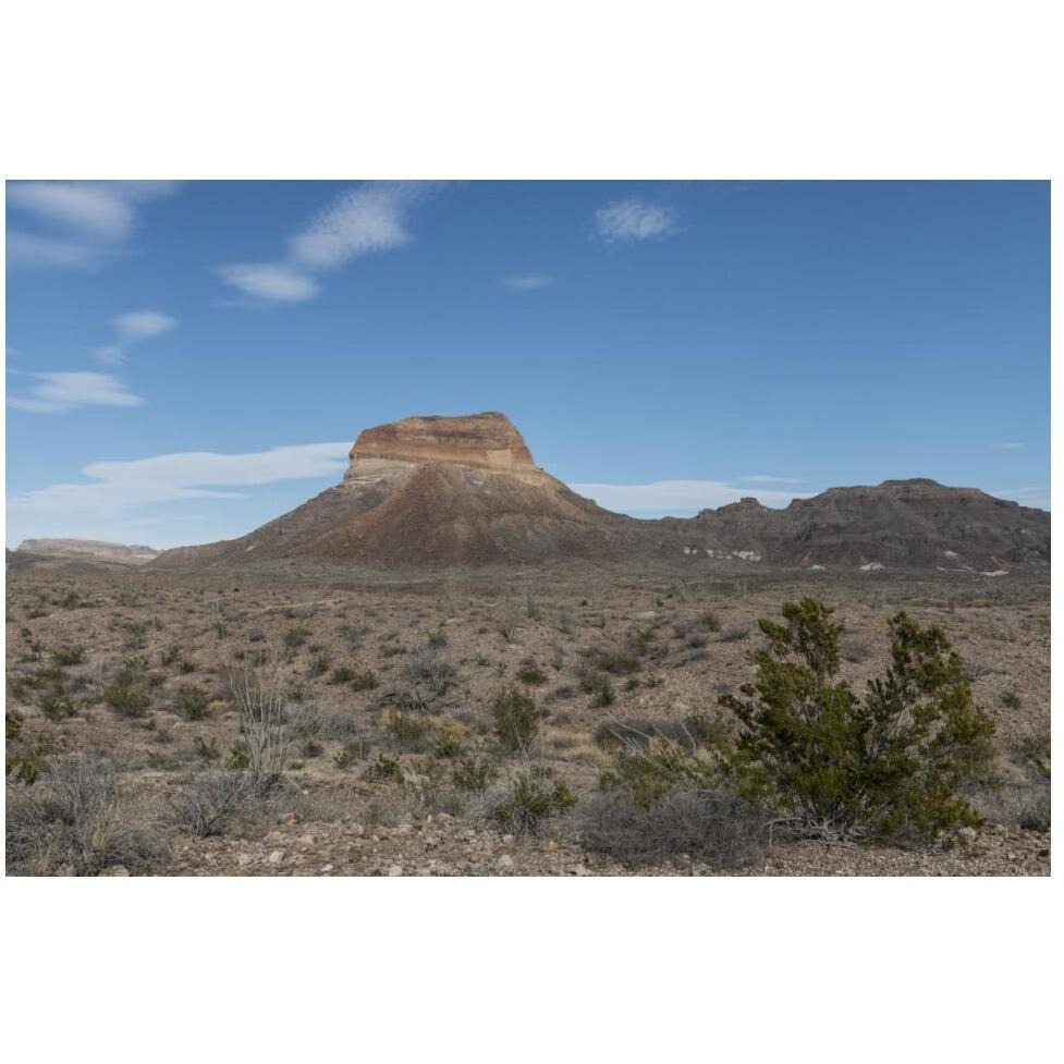 Scenery in Big Bend National Park, TX-Paper Art-50&quotx34"