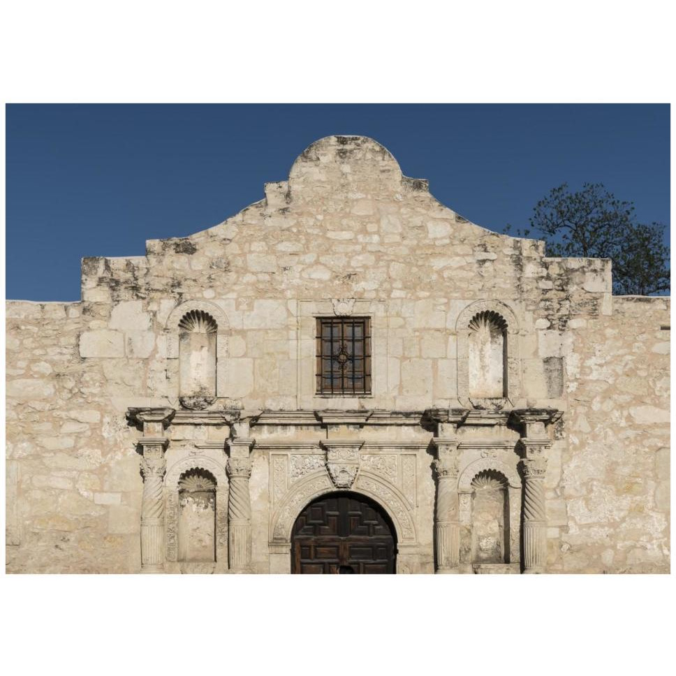 Doorway to the Alamo, an 18th-century mission church in San Antonio, TX-Paper Art-42&quotx30"