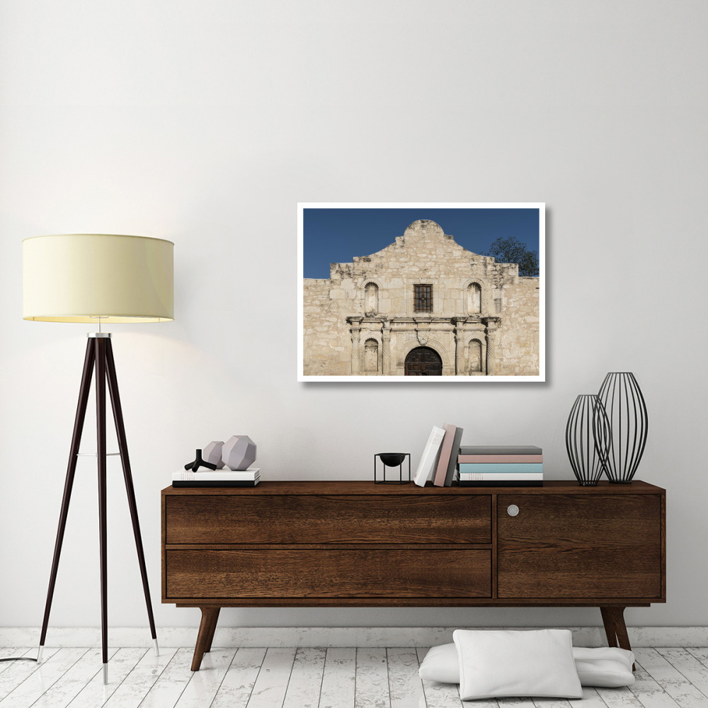 Doorway to the Alamo, an 18th-century mission church in San Antonio, TX-Paper Art-42&quotx30"