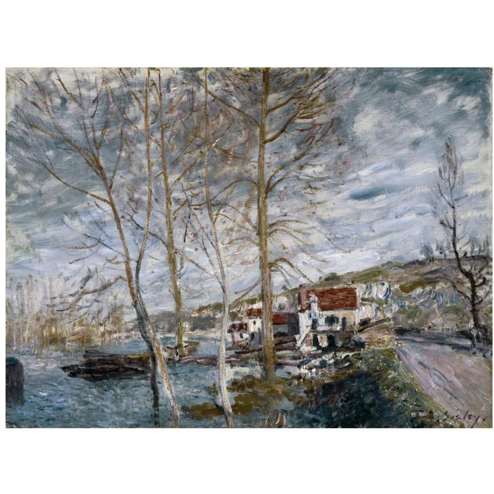 Flood at Moret (Inondation a Moret), 1879-Paper Art-38&quotx29"