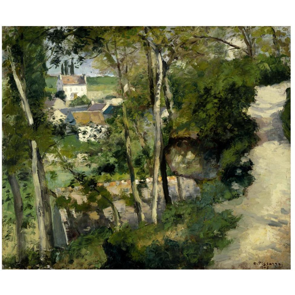 The Climb, Rue de la Cote-du-Jalet, Pontoise (Chemin montant, rue de la Cote-du-Jalet, Pontoise), 1875-Paper Art-46&quotx39"