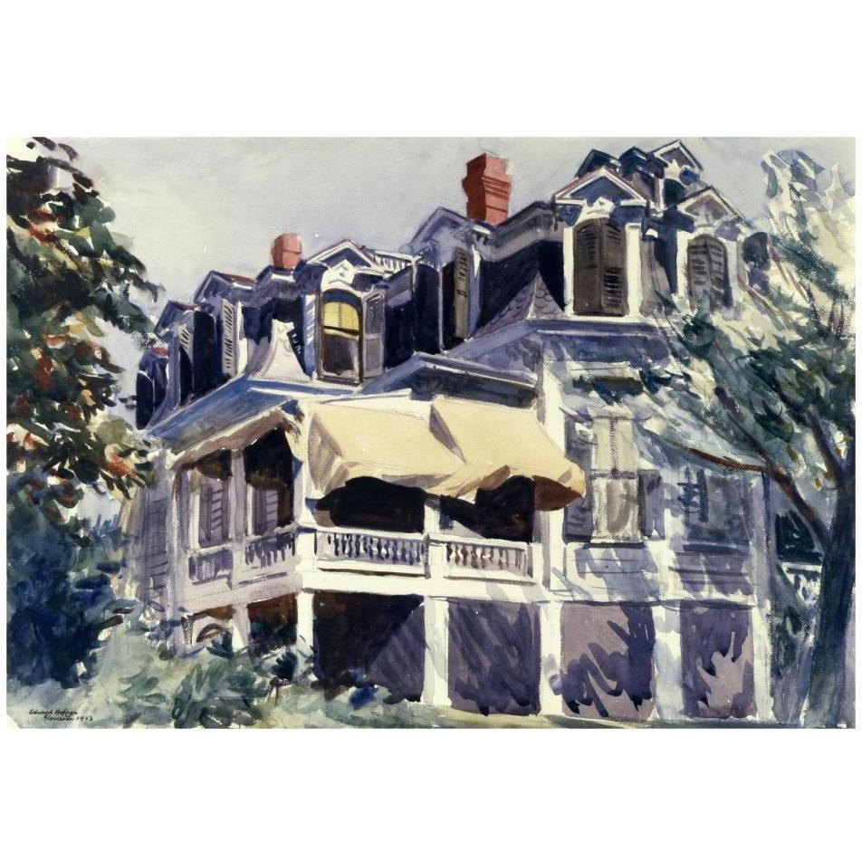 The Mansard Roof, 1923-Paper Art-32&quotx23"