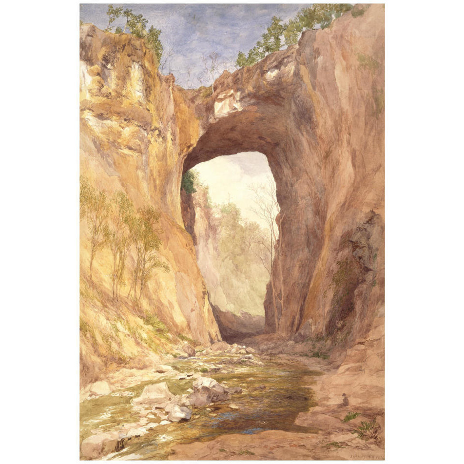 Natural Bridge, Virginia, 1876-Paper Art-22&quotx32"