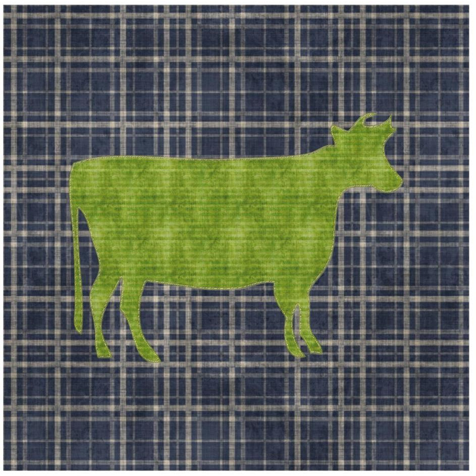 Country Style Cow-Paper Art-26&quotx26"