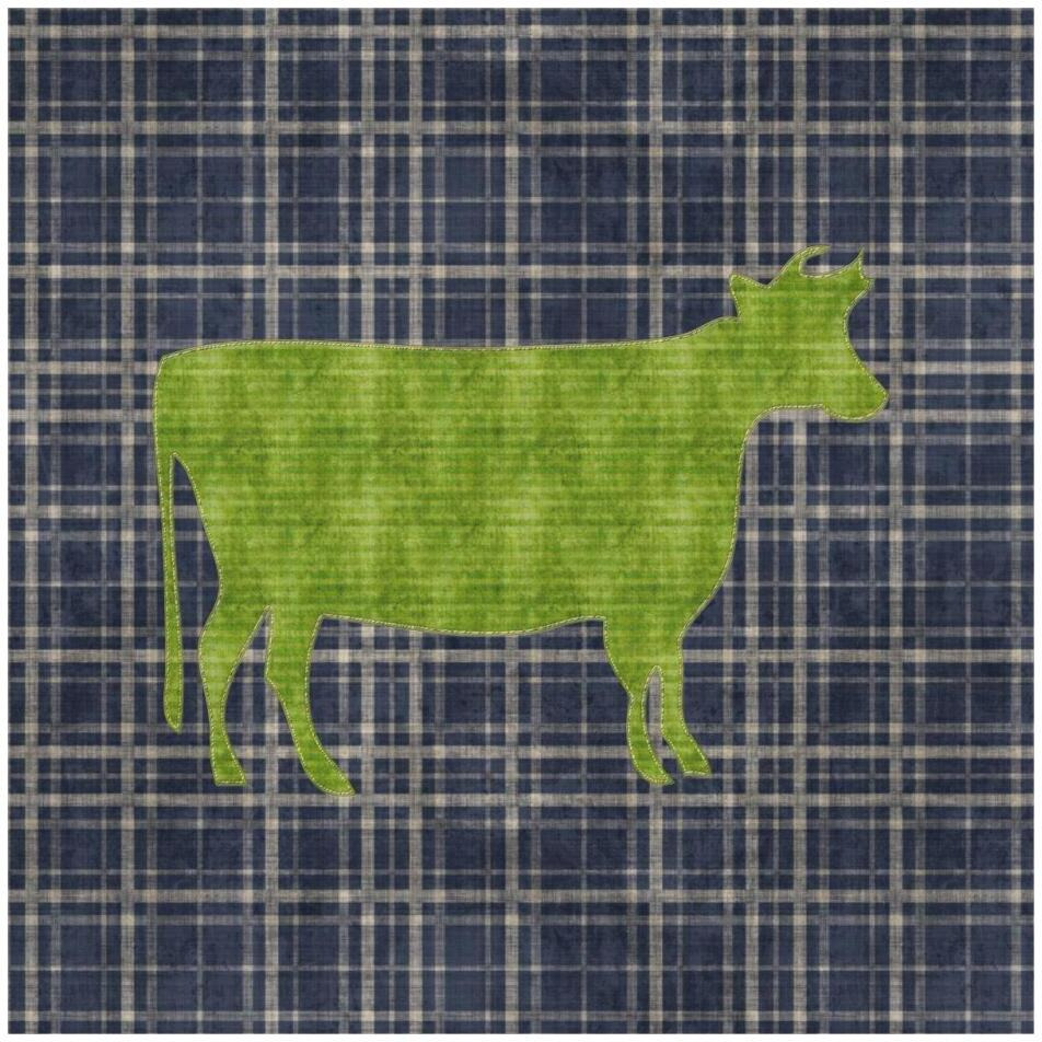 Country Style Cow-Paper Art-32&quotx32"