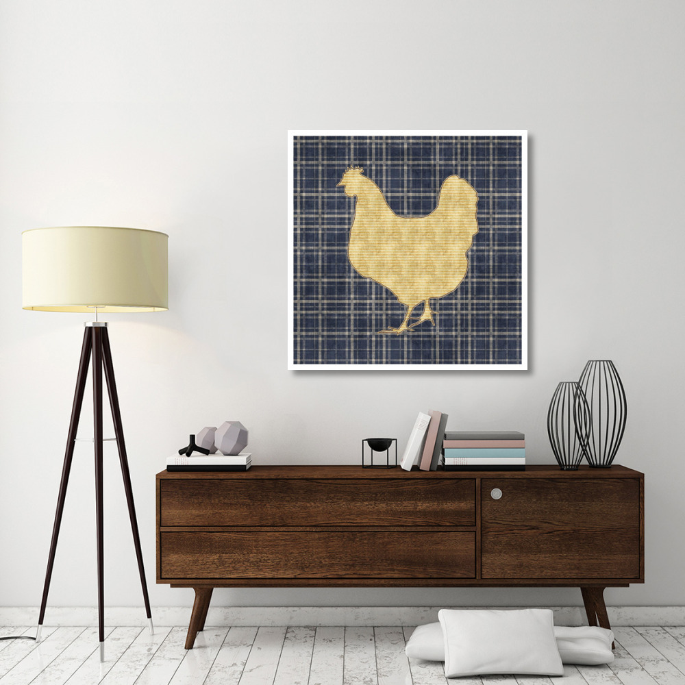 Country Style Hen-Paper Art-42&quotx42"