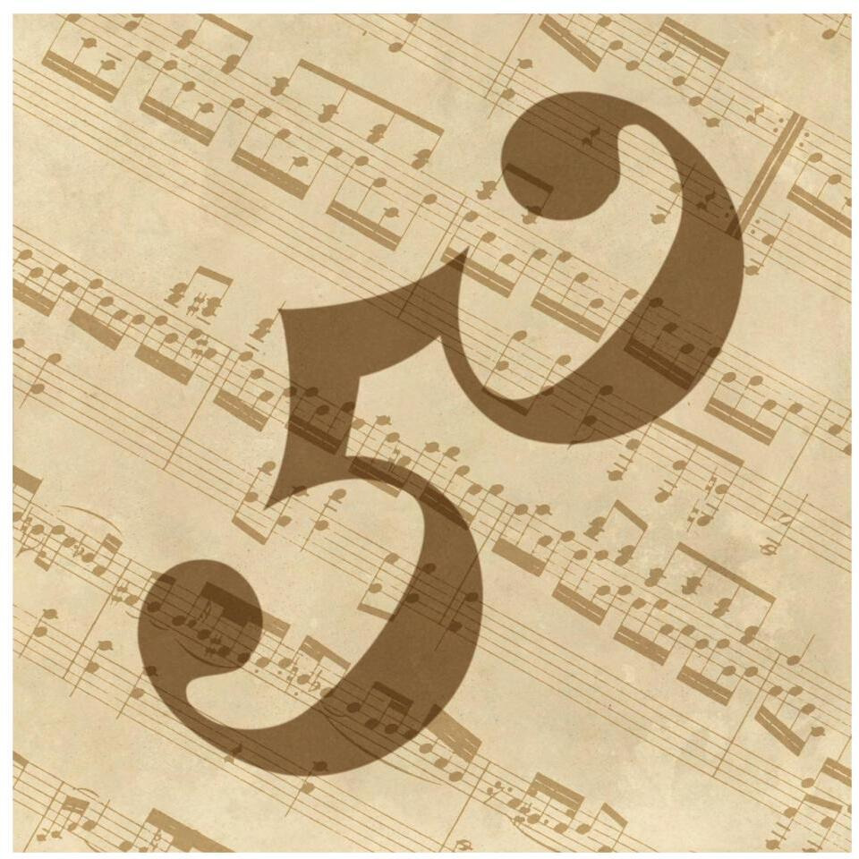 Music - Alto Clef-Paper Art-32&quotx32"