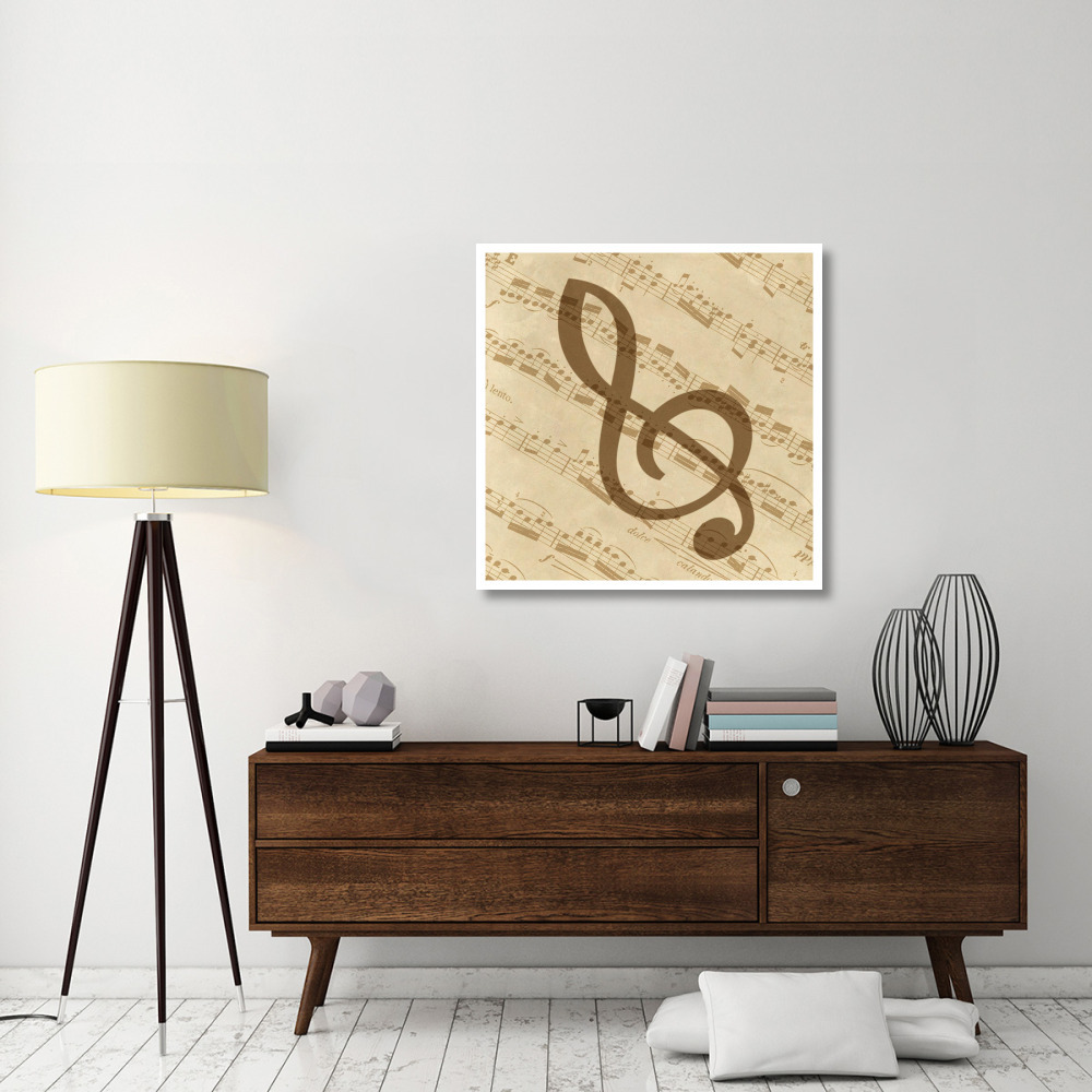 Music - Treble Clef-Paper Art-38&quotx38"