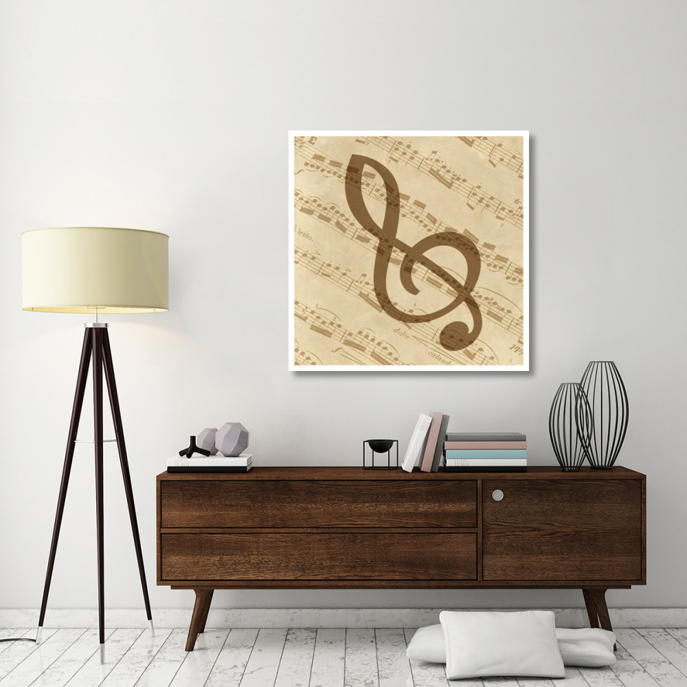 Music - Treble Clef-Paper Art-42&quotx42"