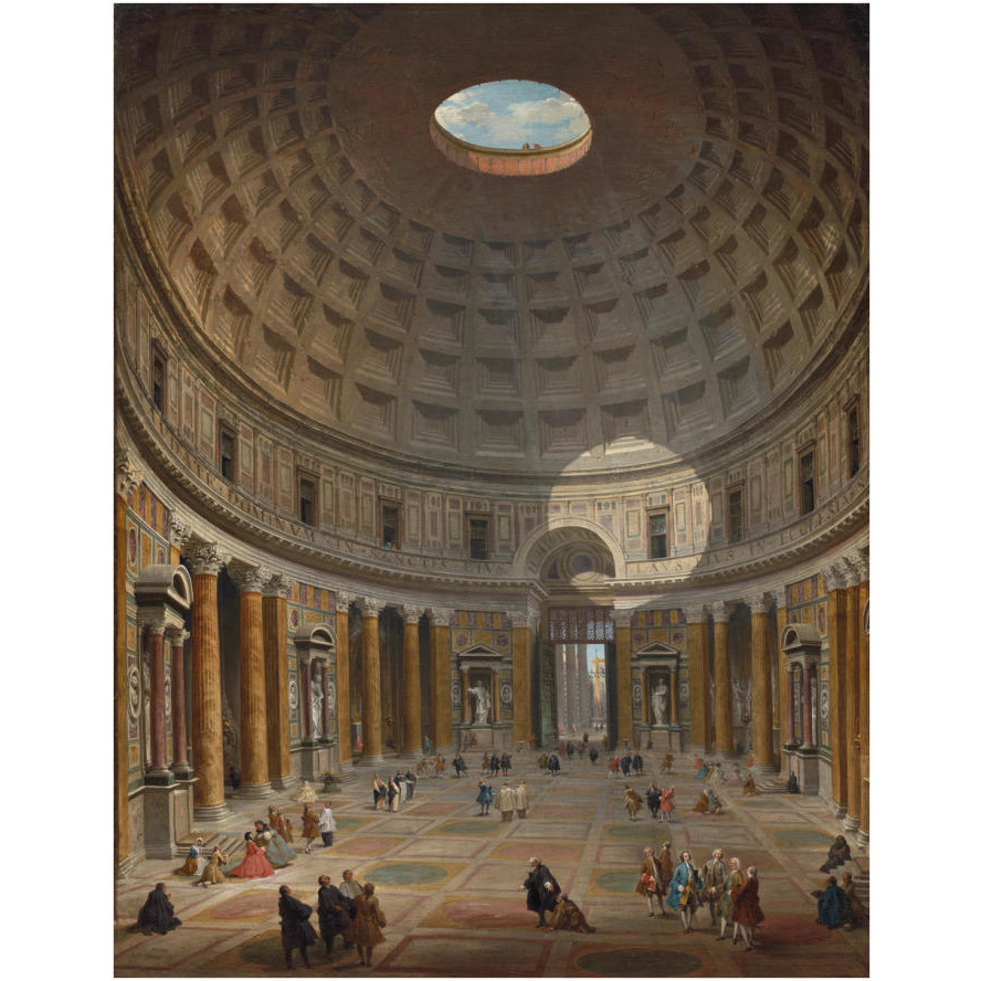 Interior of the Pantheon, Rome, 1747-Paper Art-25&quotx32"