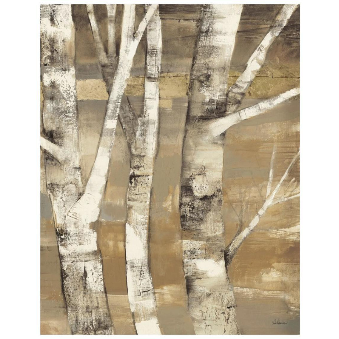 Wandering Through the Birches II -Paper Art-22&quotx26"