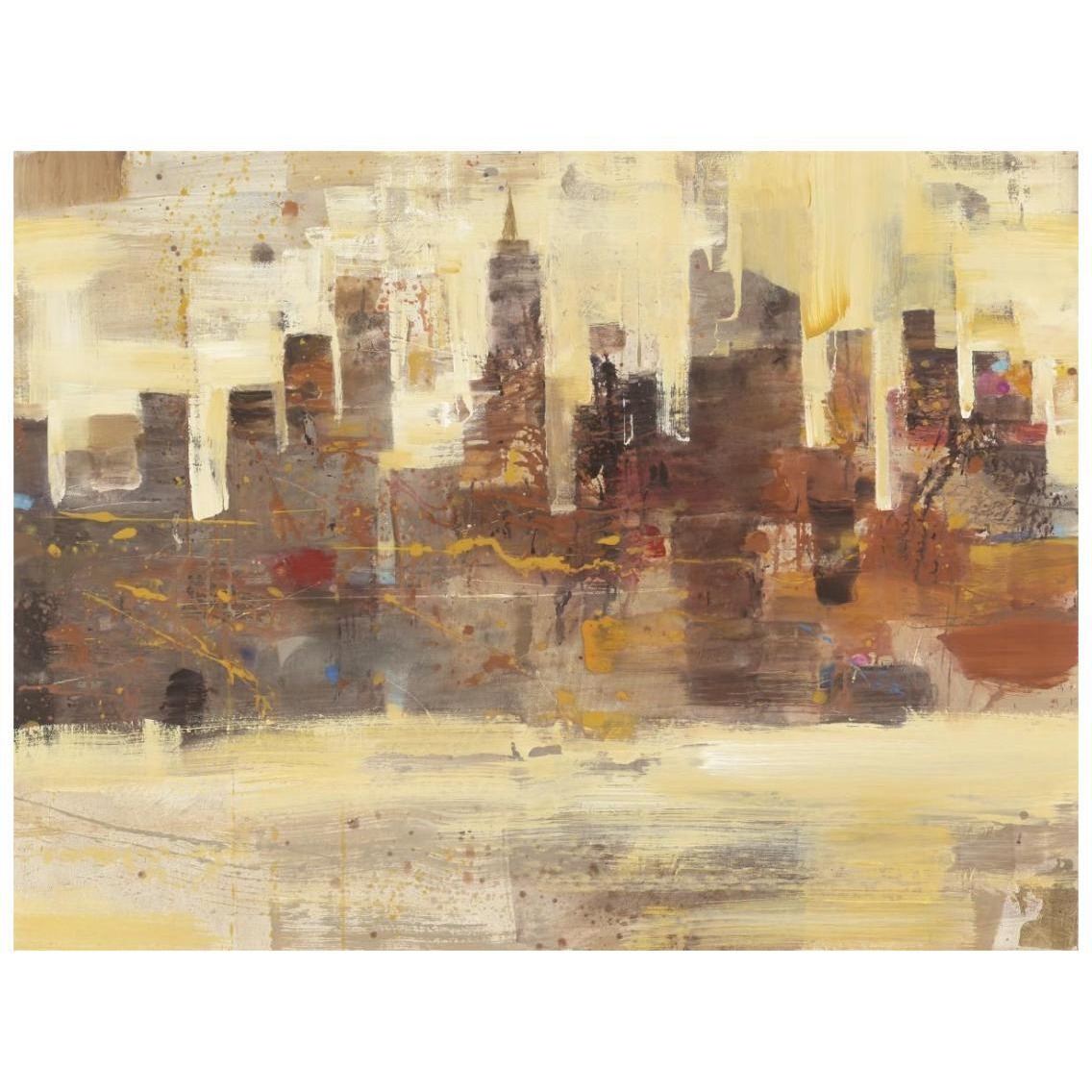 City Skyline at Dusk Crop -Paper Art-26&quotx20"