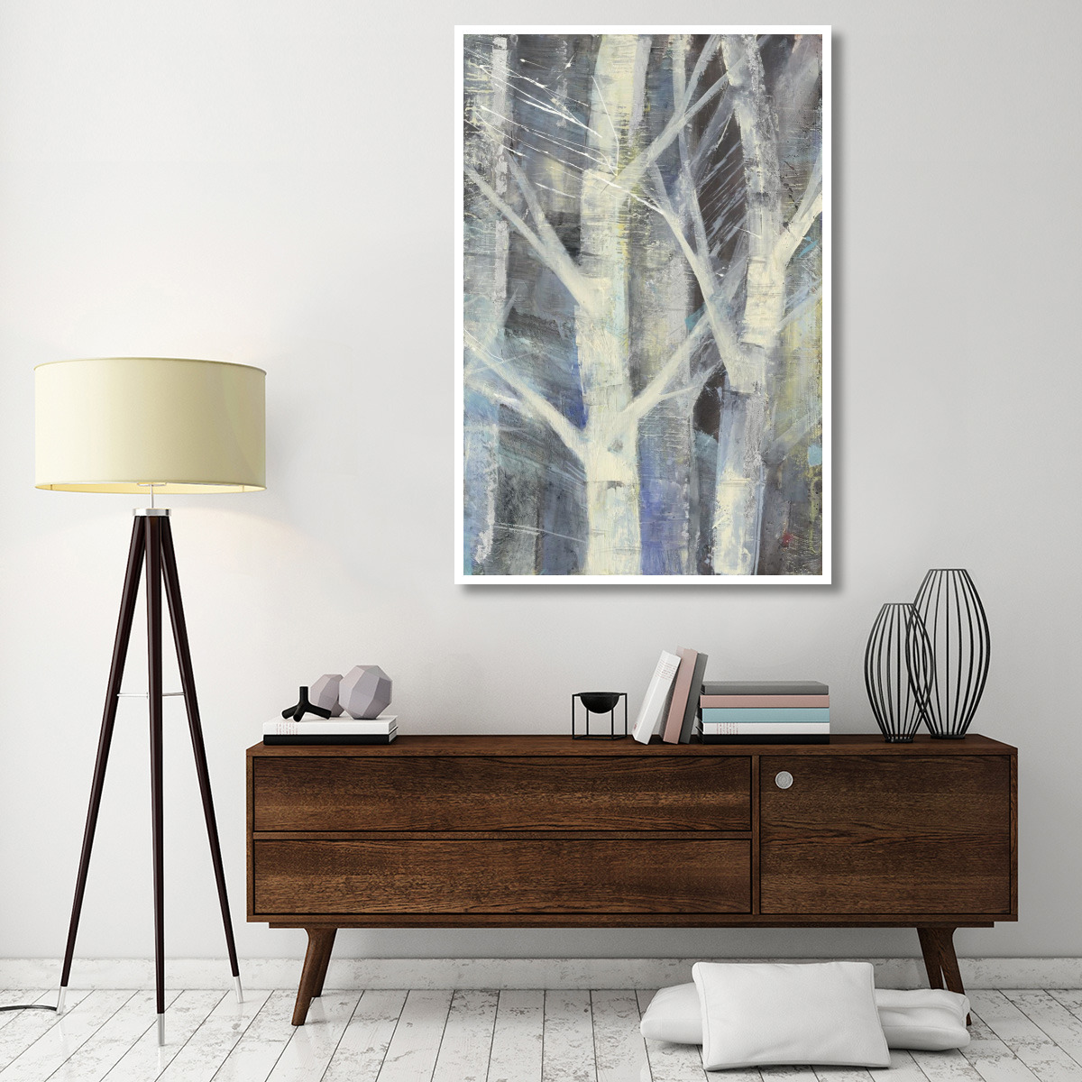 Winter Birches II -Paper Art-42&quotx62"