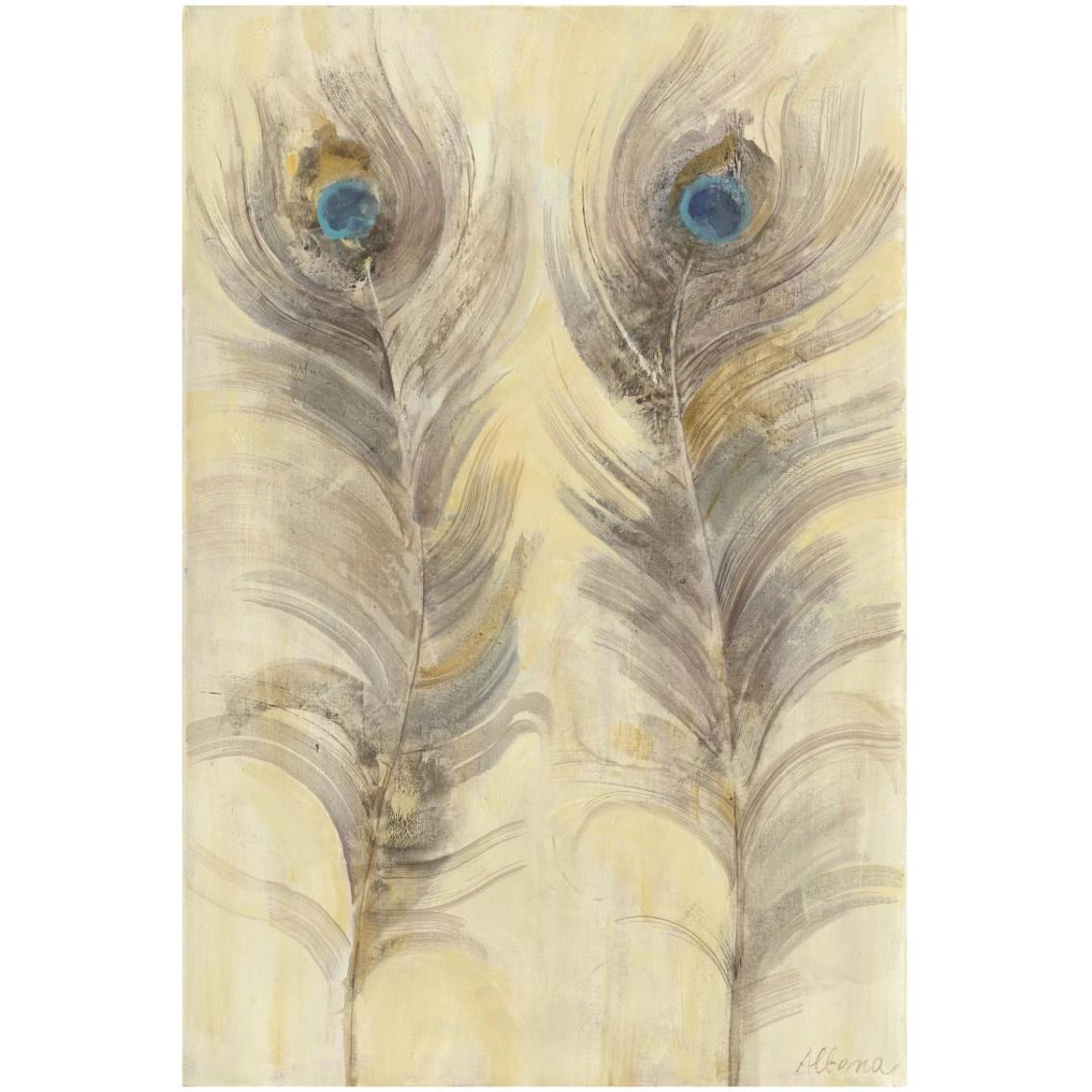 Blue Eyed Feathers -Paper Art-22&quotx32"