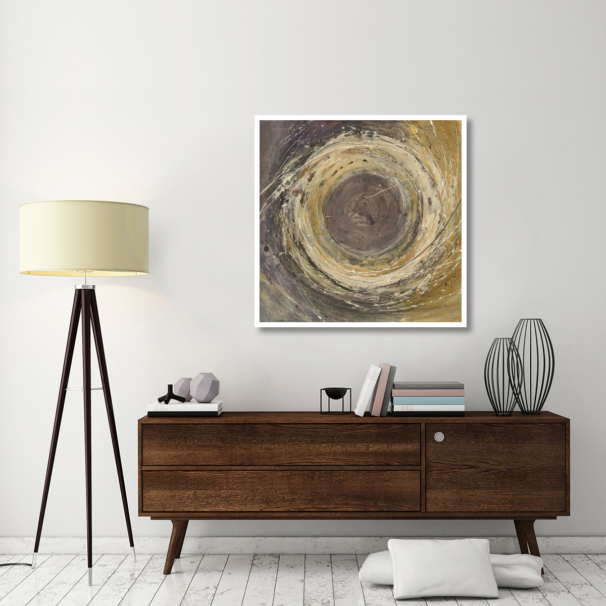 Wooden Rings -Paper Art-42&quotx42"