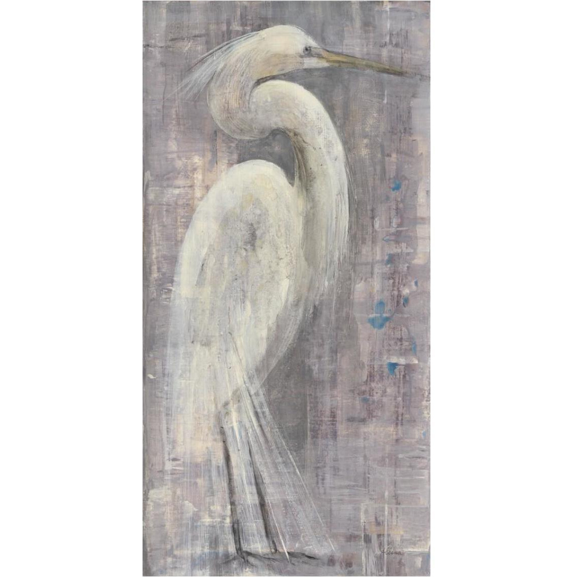 Coastal Egret I -Paper Art-20&quotx38"