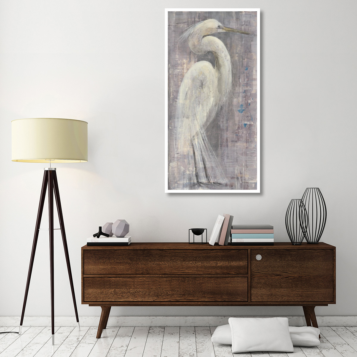 Coastal Egret I -Paper Art-32&quotx62"