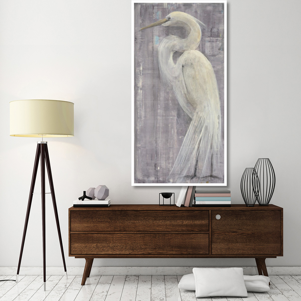 Coastal Egret II -Paper Art-38&quotx74"