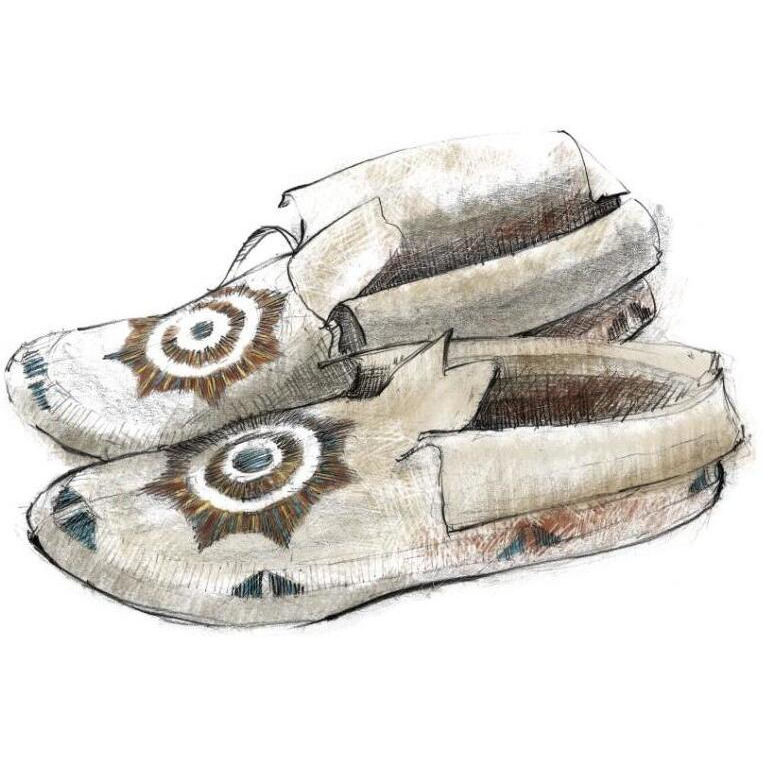 Indian Moccasins -Paper Art-30&quotx37"