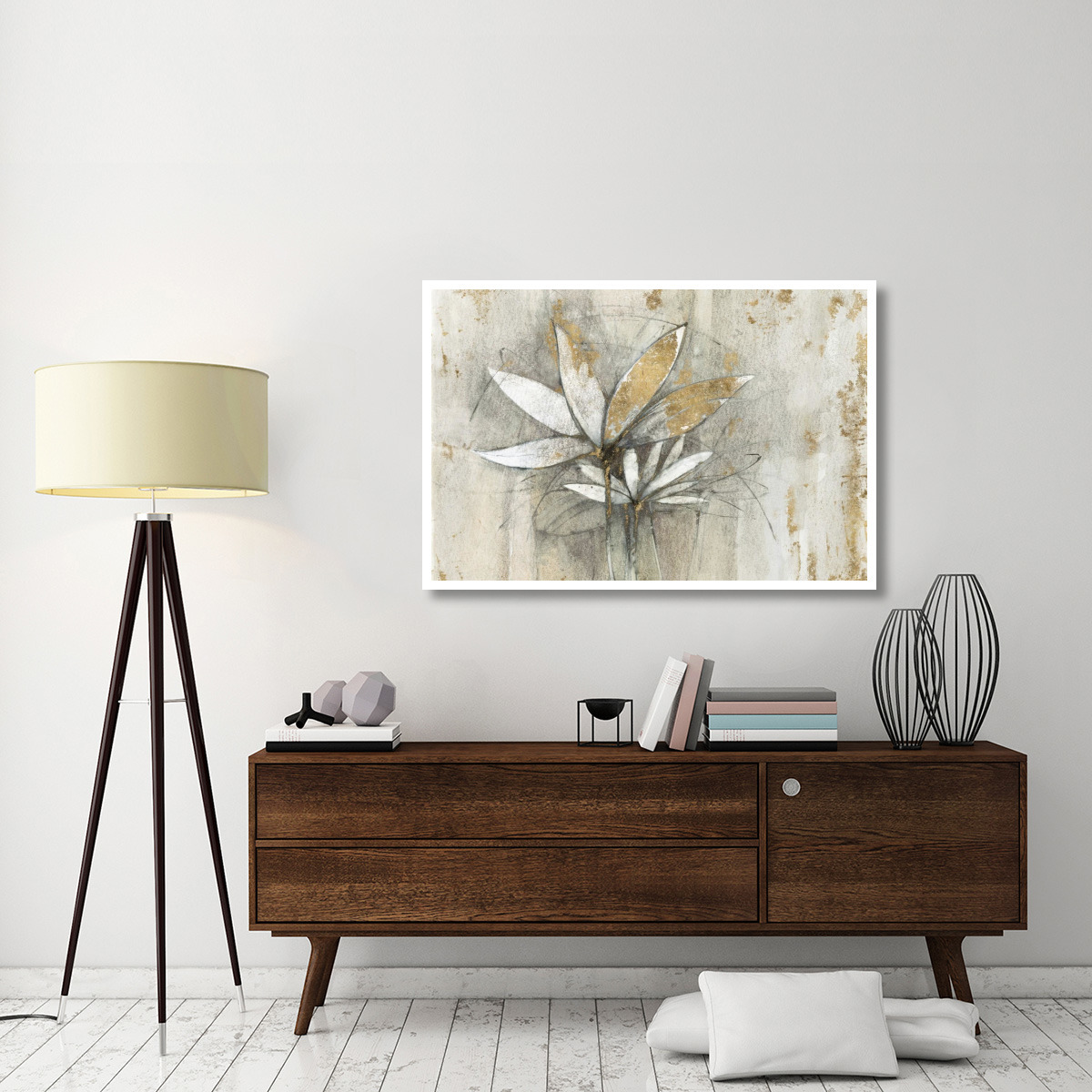 Windflowers Gold -Paper Art-50&quotx34"