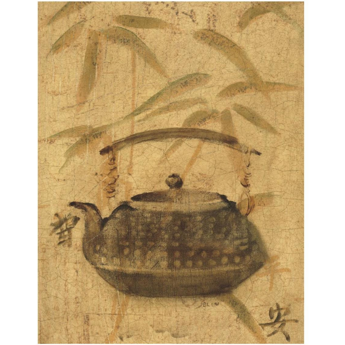 Asian Teapot III -Paper Art-26&quotx34"