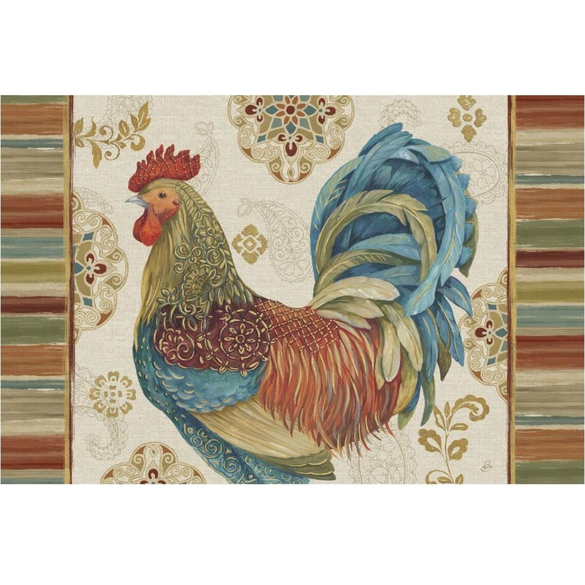 Rooster Rainbow IIA -Paper Art-38&quotx26"