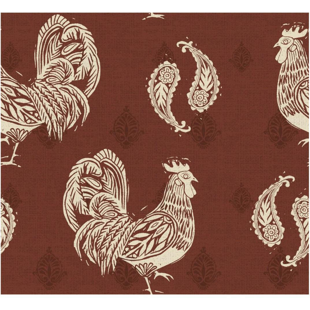 Woodcut Rooster Patterns -Paper Art-18&quotx16.56"