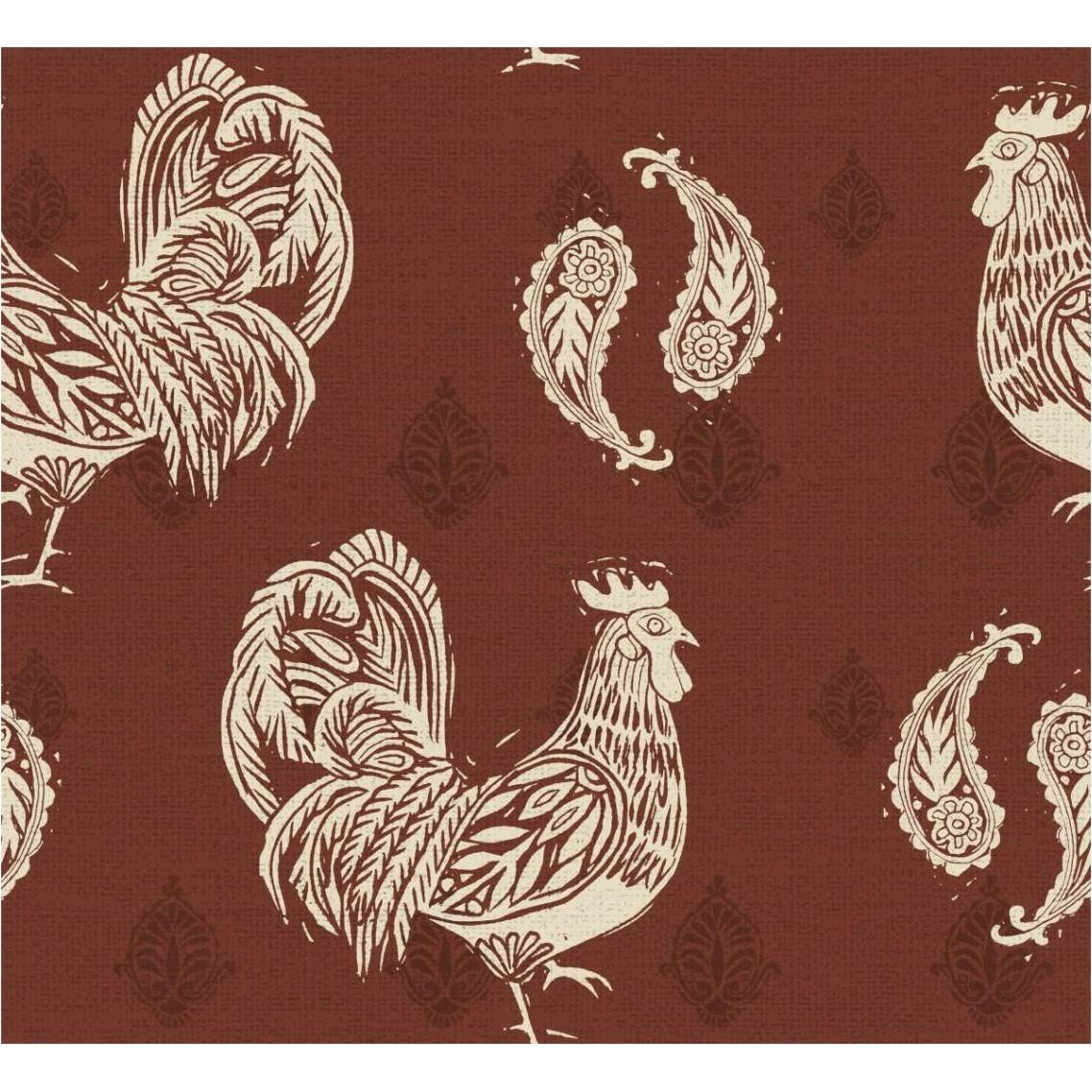 Woodcut Rooster Patterns -Paper Art-38&quotx34.76"