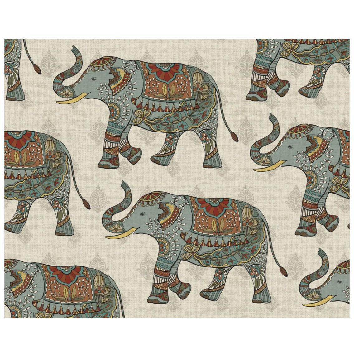 Elephant Caravan Pattern -Paper Art-26&quotx22"