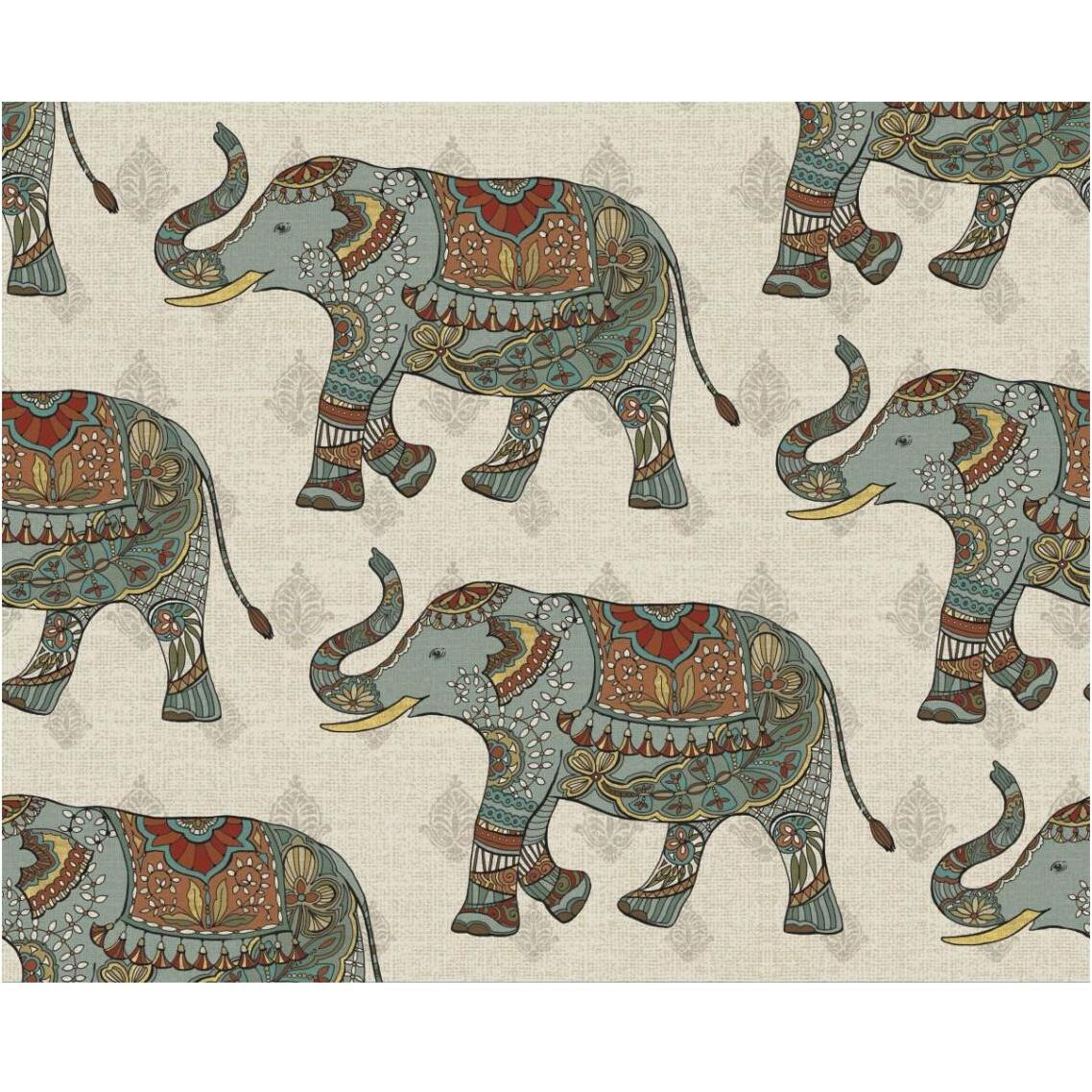 Elephant Caravan Pattern -Paper Art-37&quotx30"