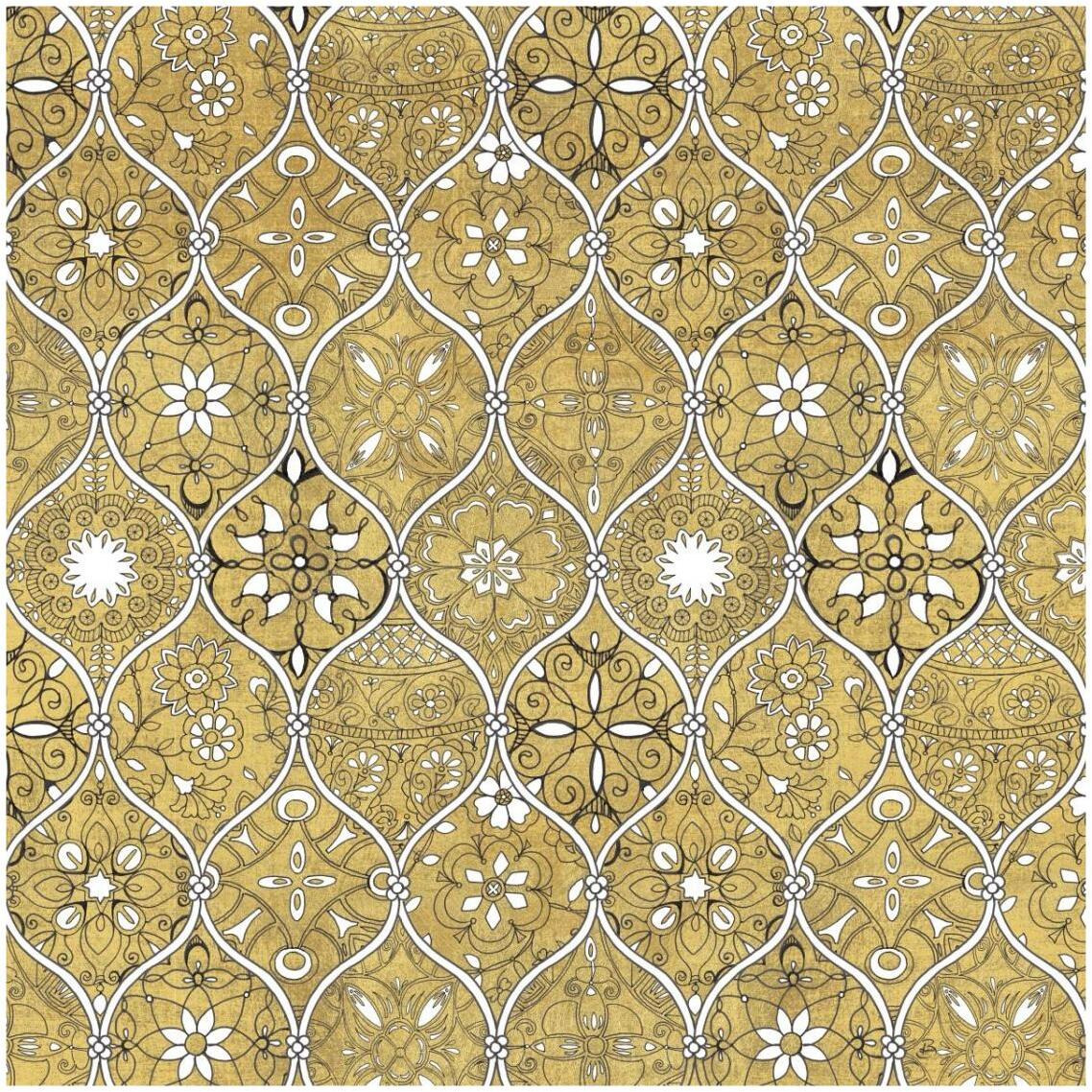 Color my World Spice Mosaic Pattern Gold -Paper Art-32&quotx32"