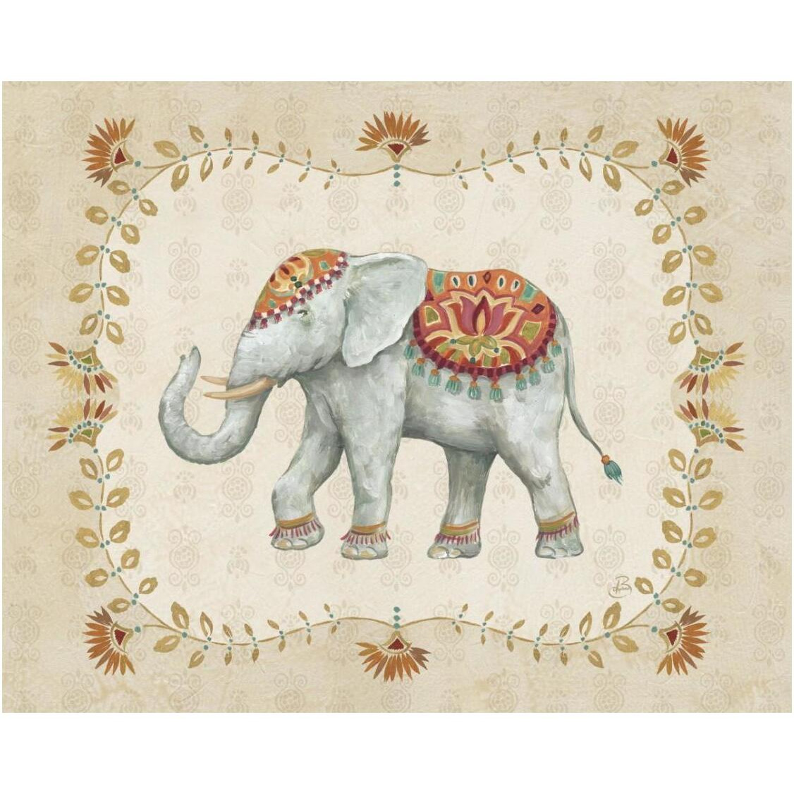 Elephant Walk V -Paper Art-30&quotx24"