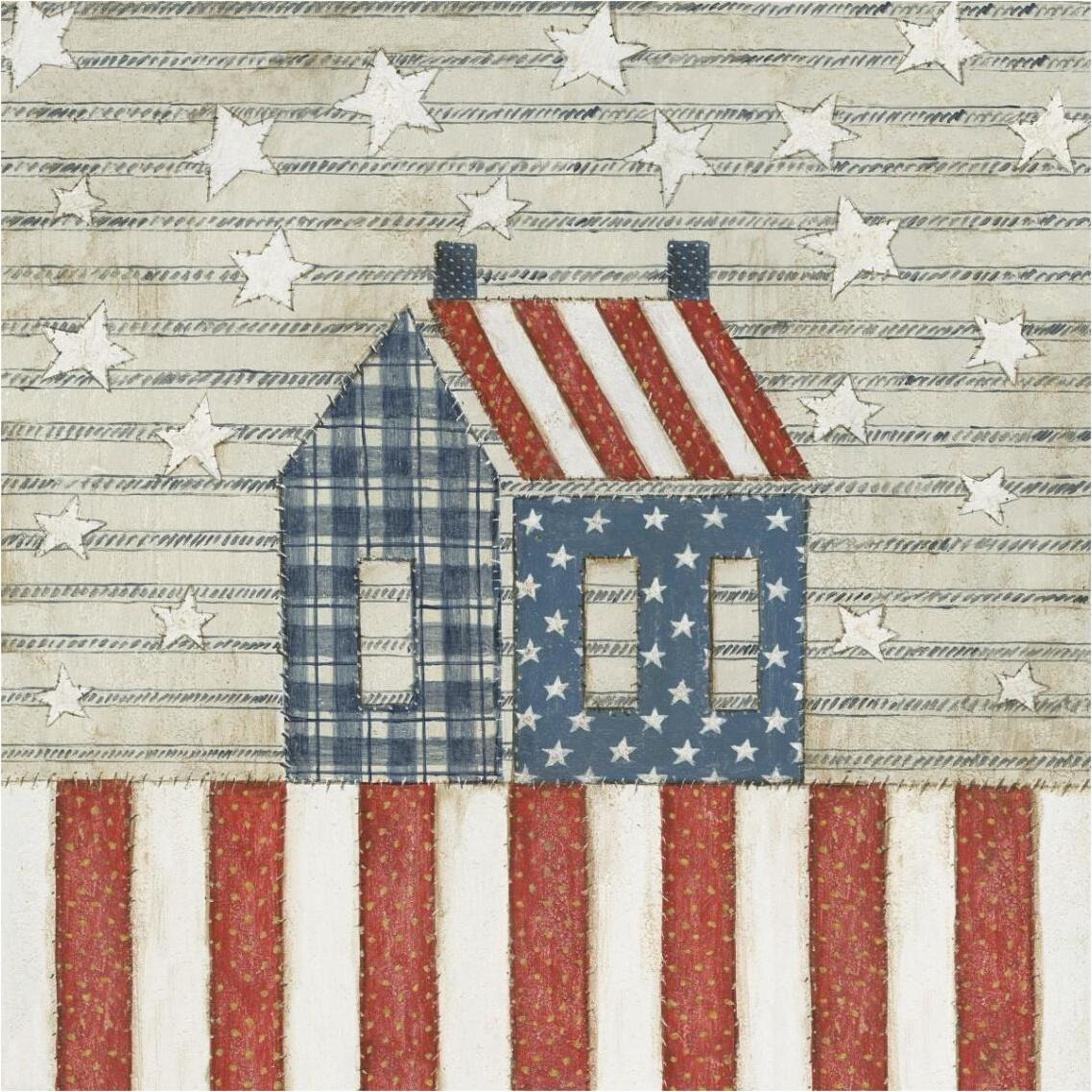 Americana Quilt V -Paper Art-38&quotx38"