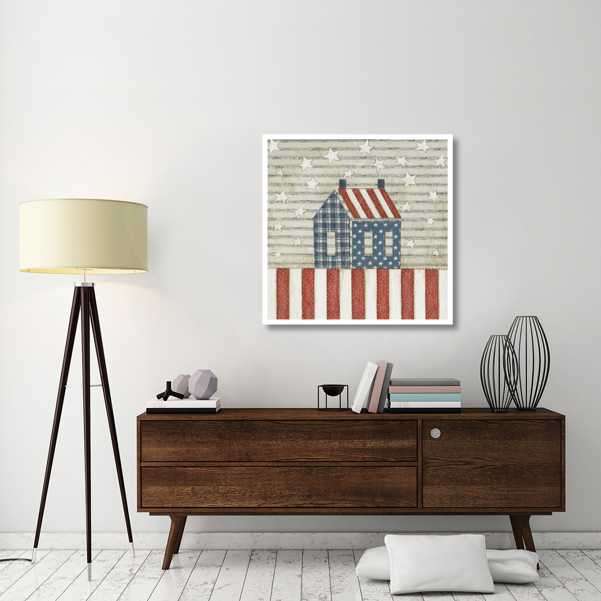 Americana Quilt V -Paper Art-38&quotx38"