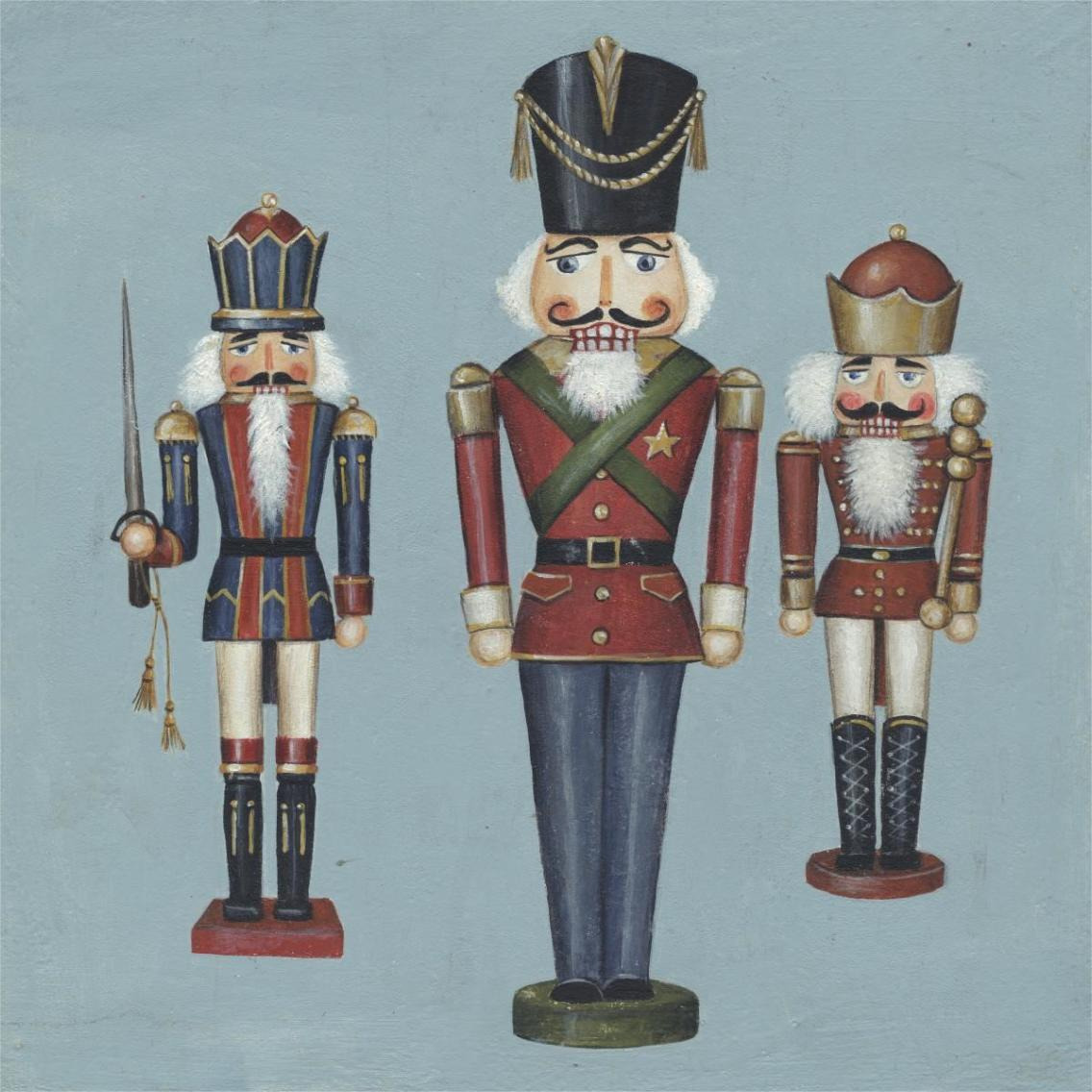 Solider Nutcrackersckers -Paper Art-38&quotx38"