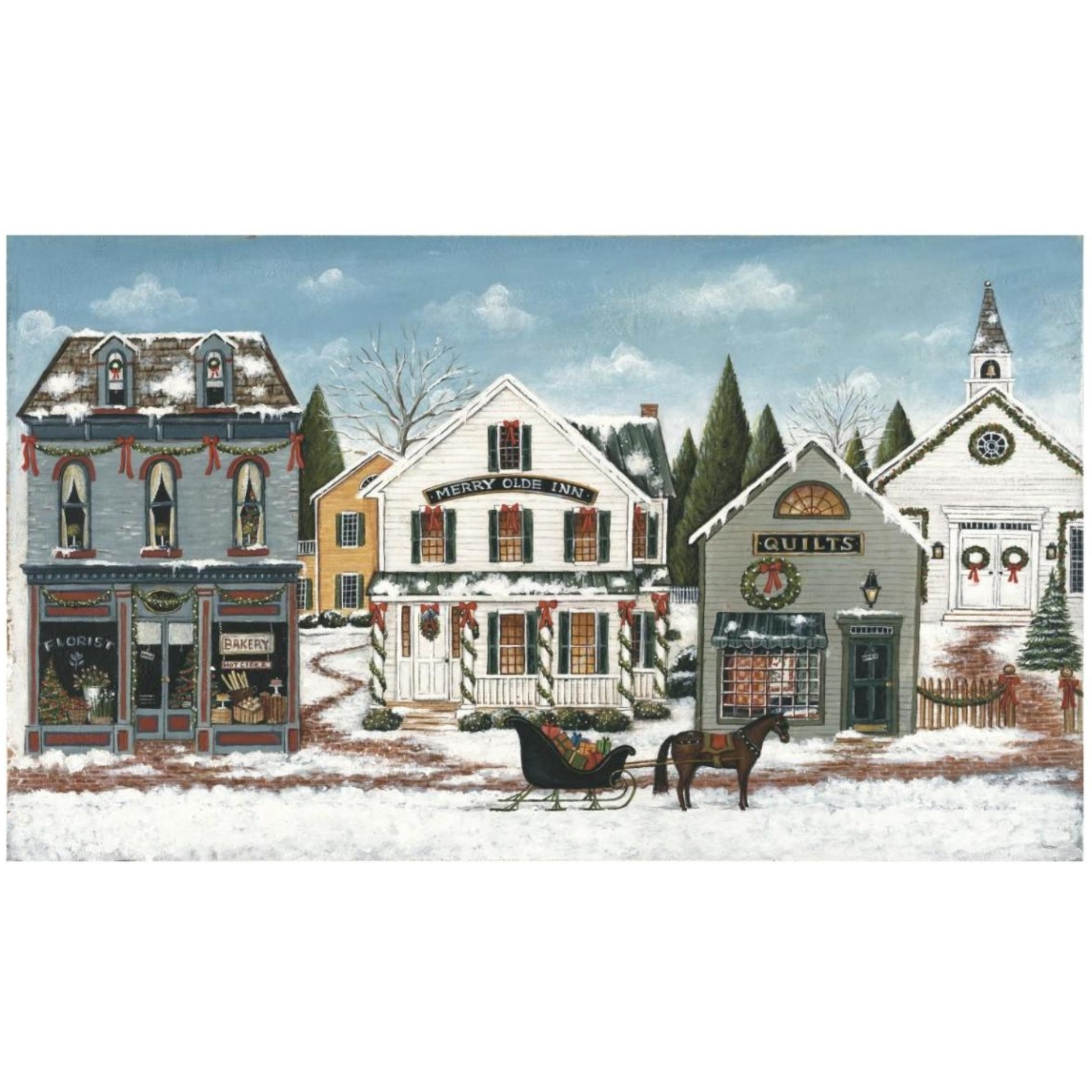 Christmas Village I -Paper Art-46&quotx27.52"