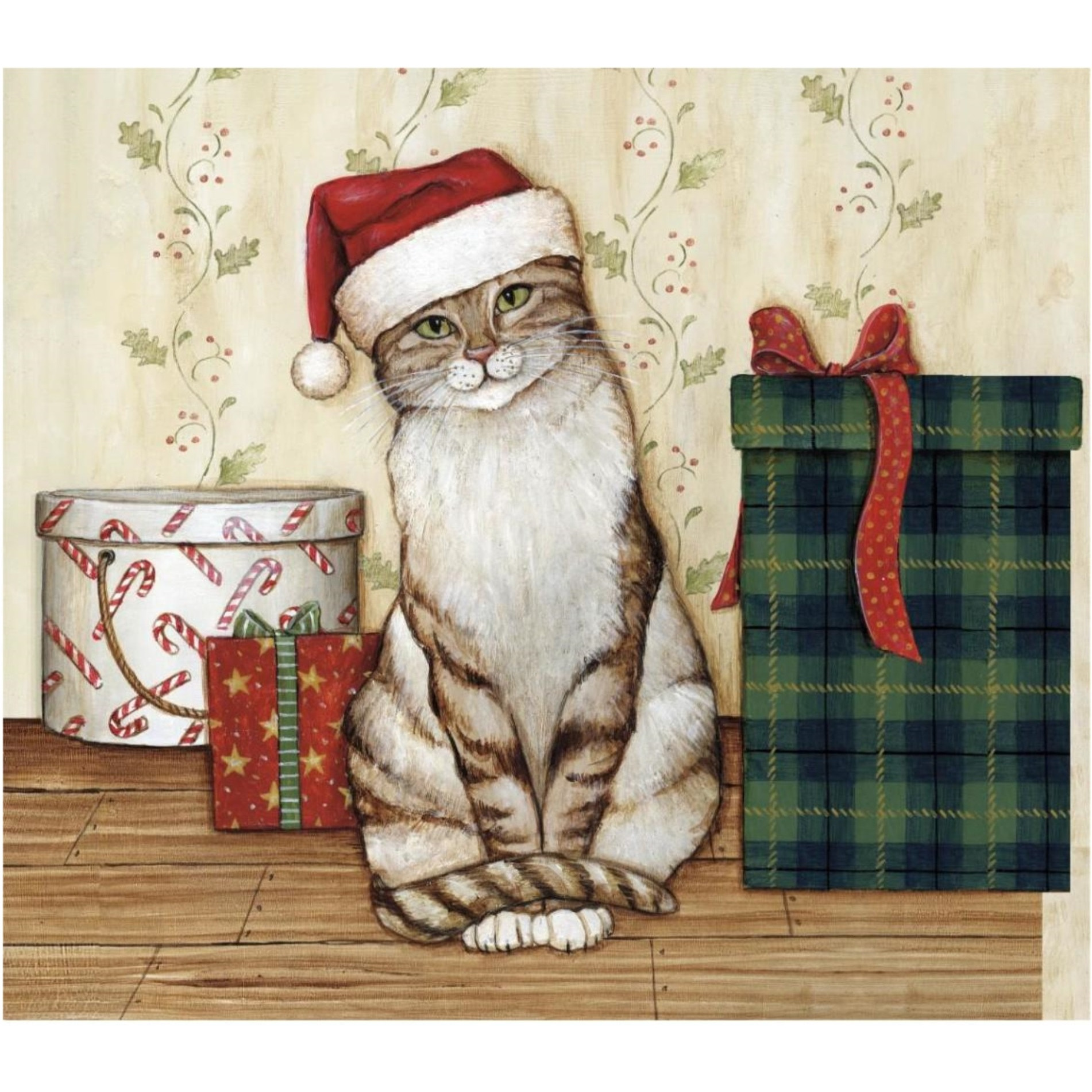 Christmas Kitty III -Paper Art-38&quotx33.68"