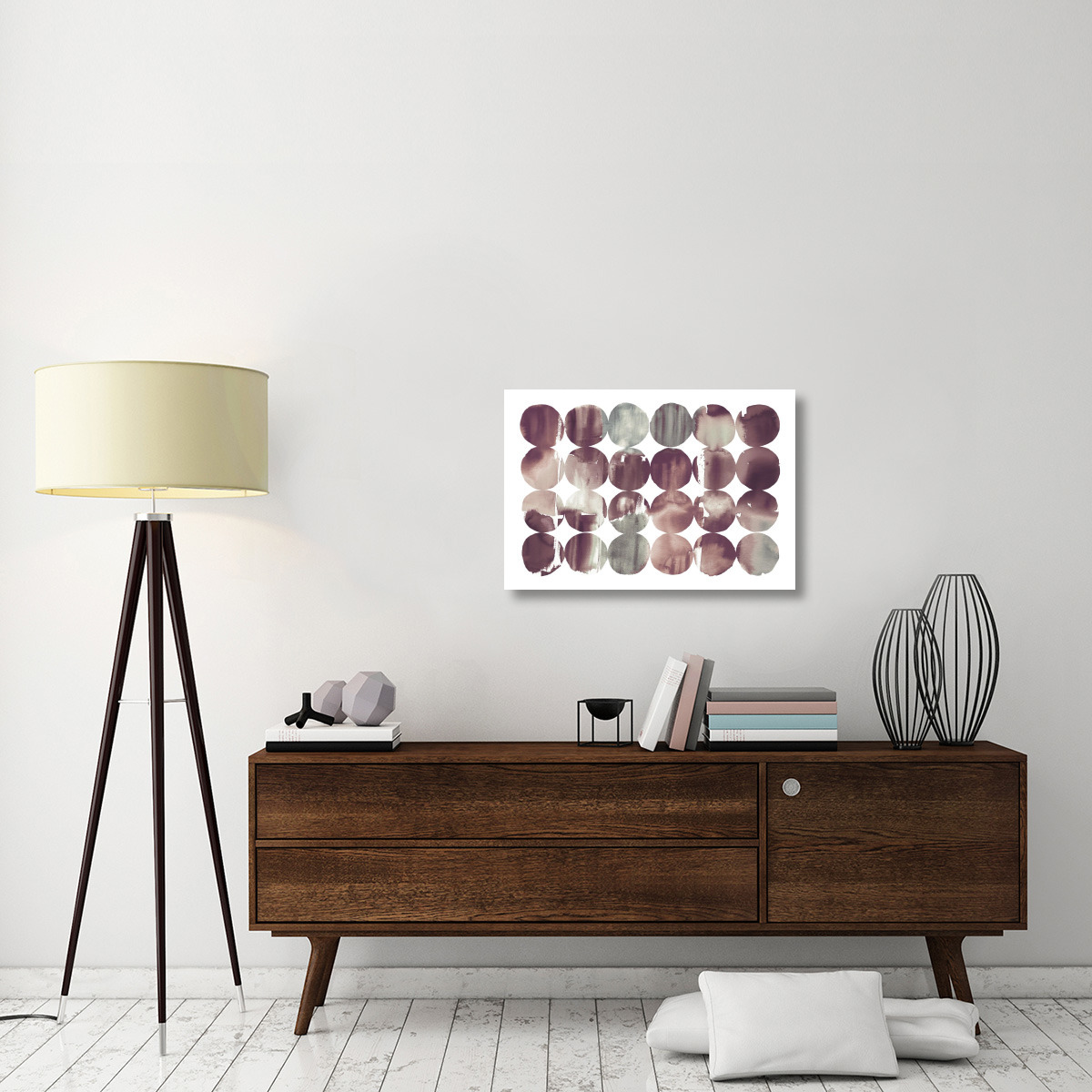 Spring Dots Plum -Paper Art-32&quotx22"