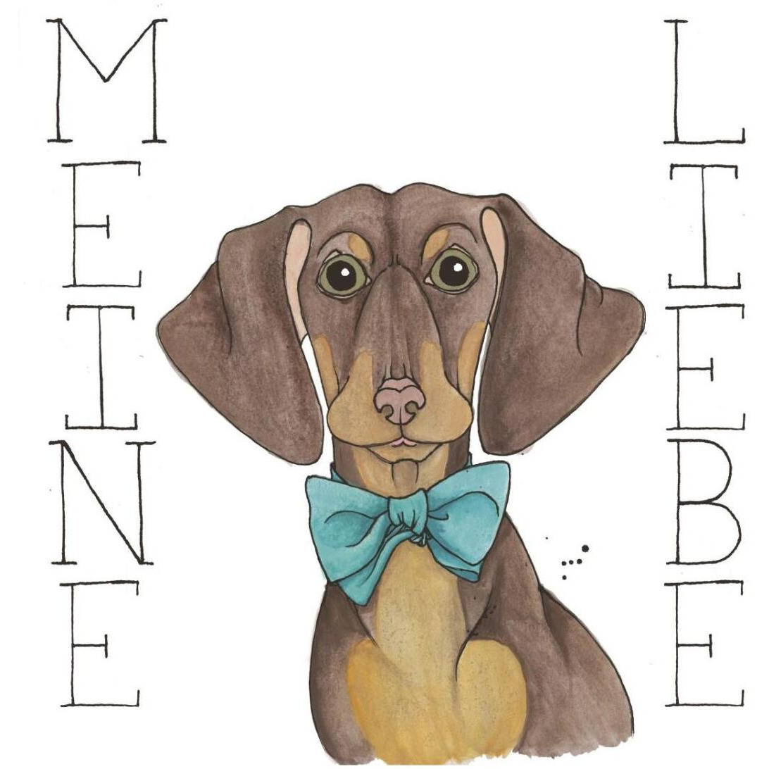 Puppy Love Dachshund Color -Paper Art-32&quotx32"