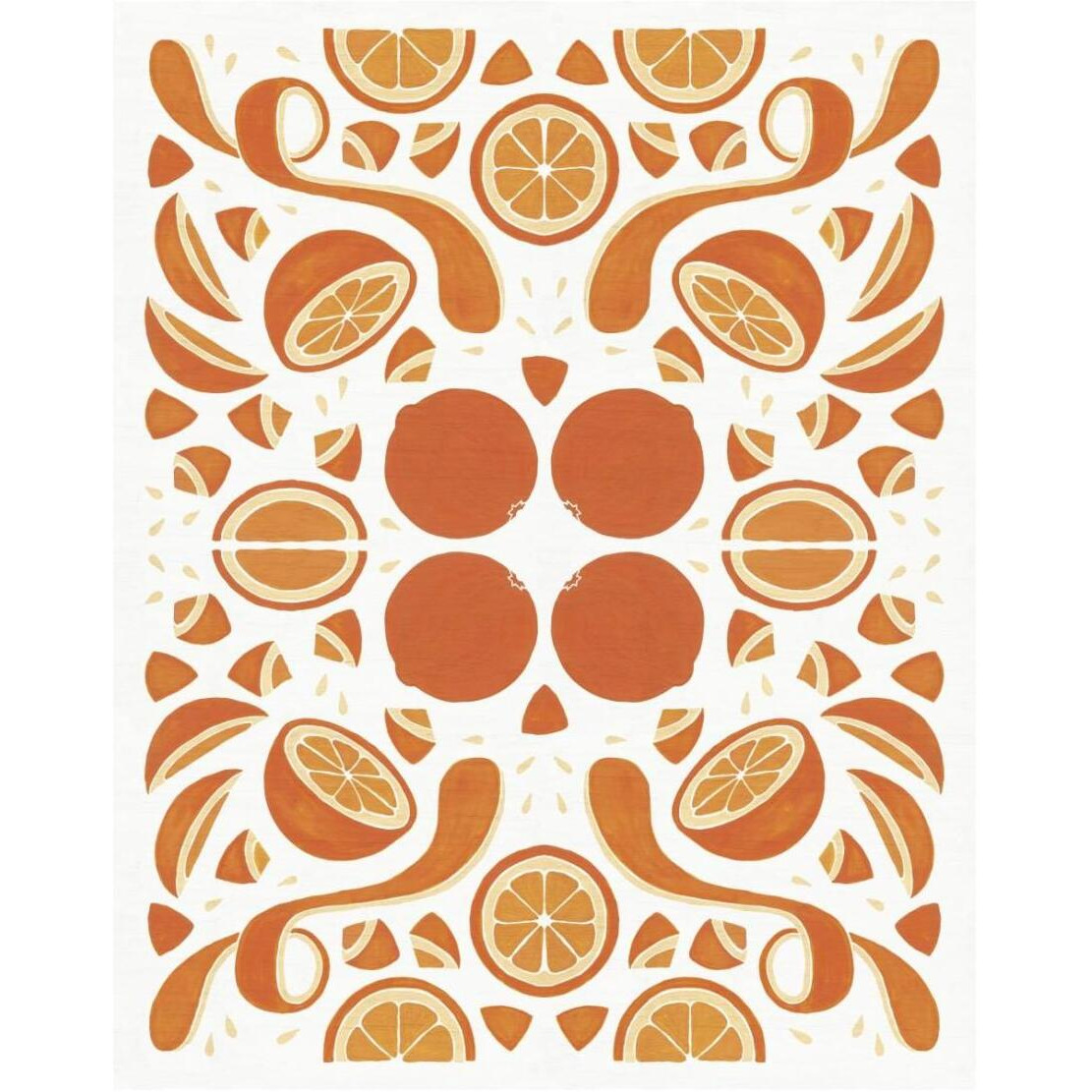 Retro Orange Otomi -Paper Art-22&quotx26"