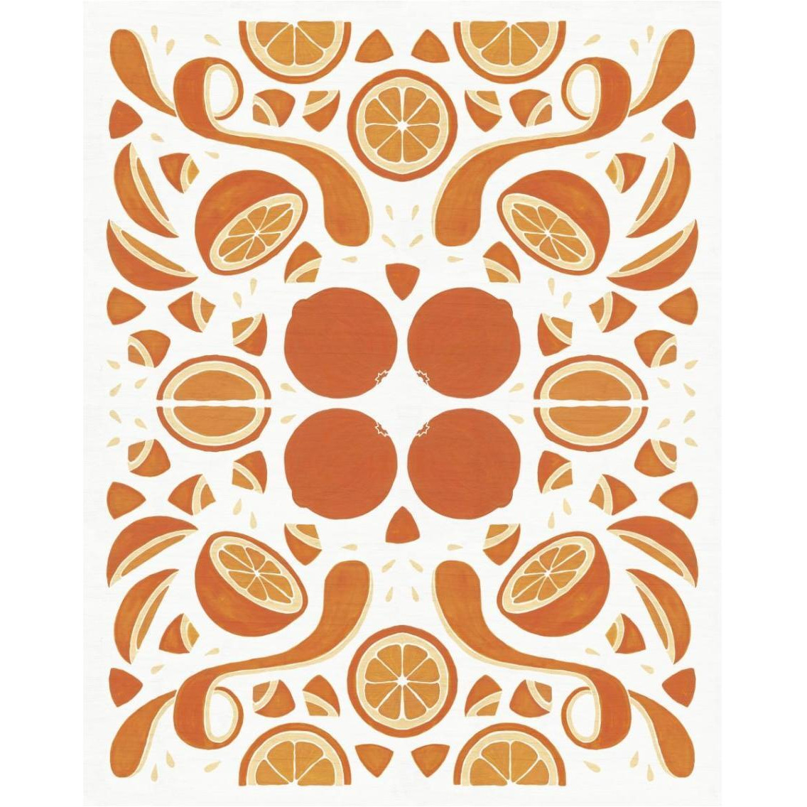 Retro Orange Otomi -Paper Art-30&quotx37"