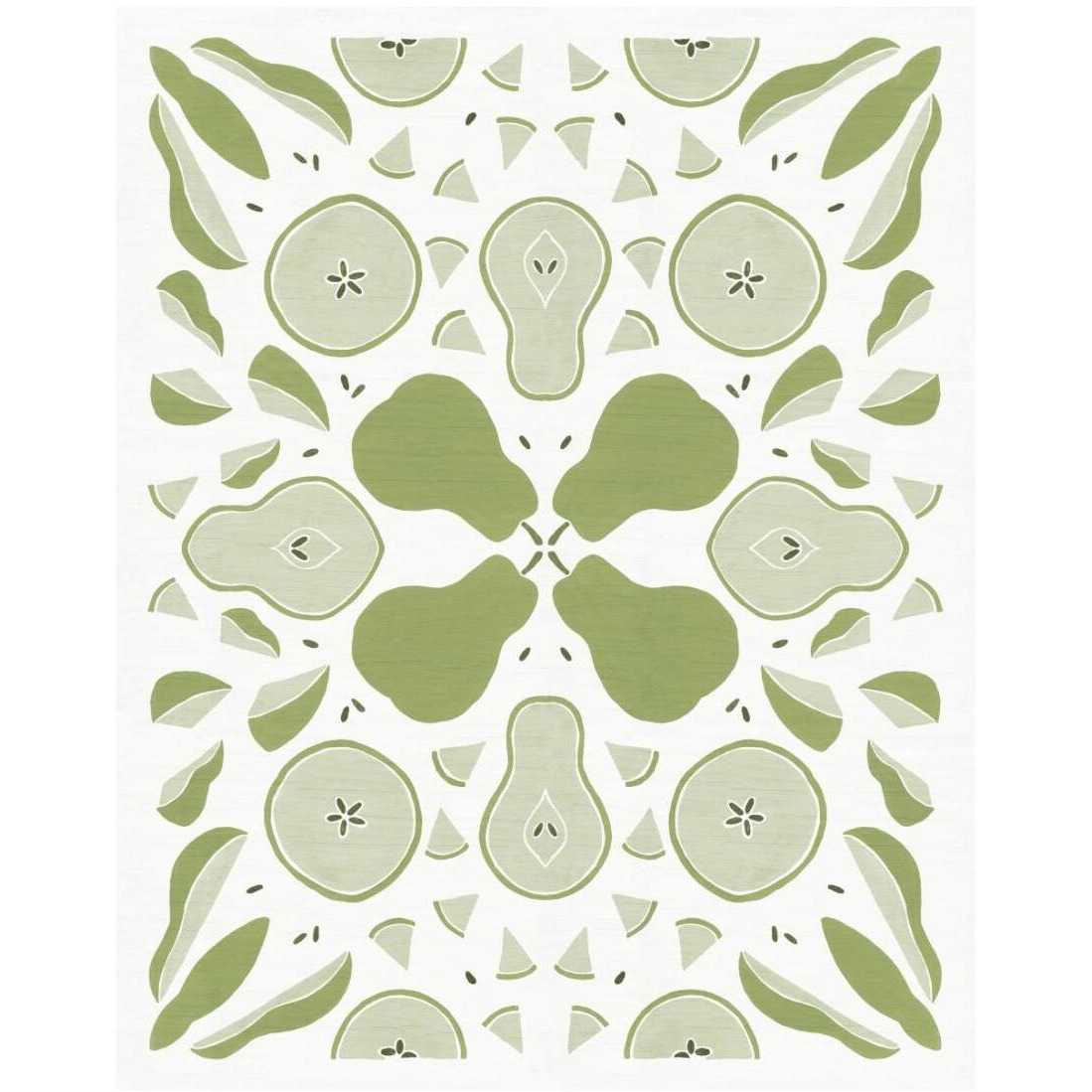 Retro Pear Otomi Monotone -Paper Art-18&quotx22"