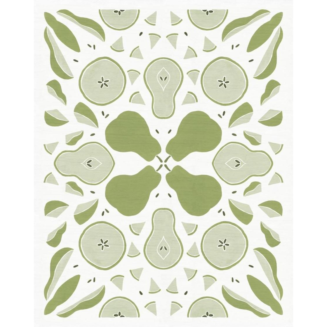 Retro Pear Otomi Monotone -Paper Art-24&quotx30"