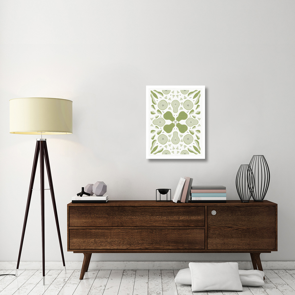 Retro Pear Otomi Monotone -Paper Art-24&quotx30"