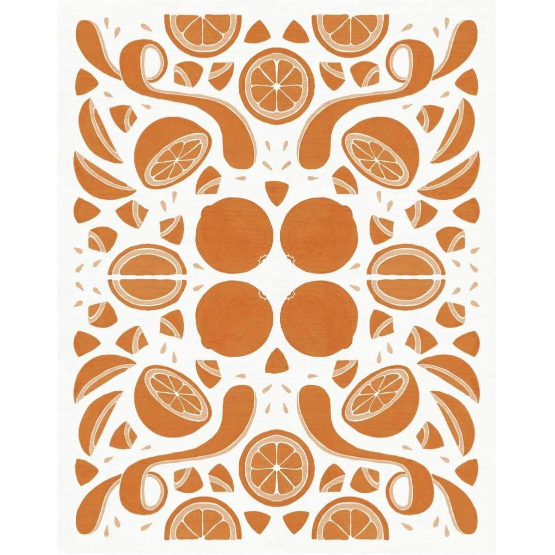 Retro Orange Otomi Monotone -Paper Art-22&quotx26"