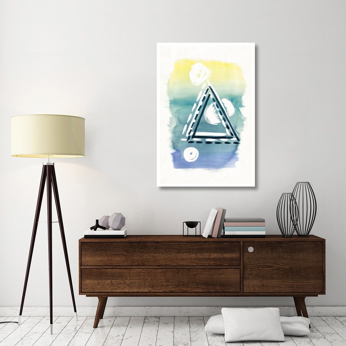 Offset Shapes Triangle -Paper Art-34&quotx50"