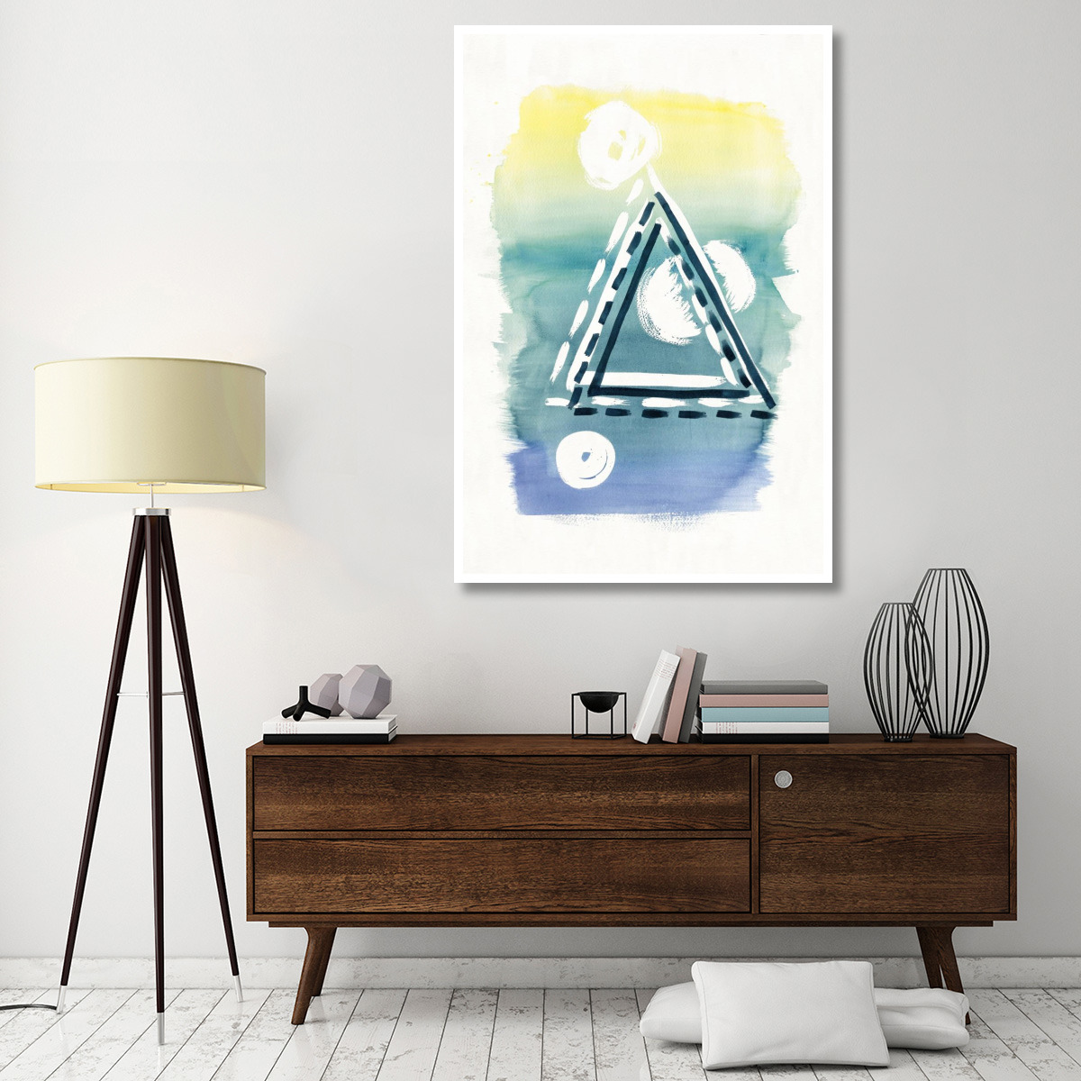 Offset Shapes Triangle -Paper Art-42&quotx62"