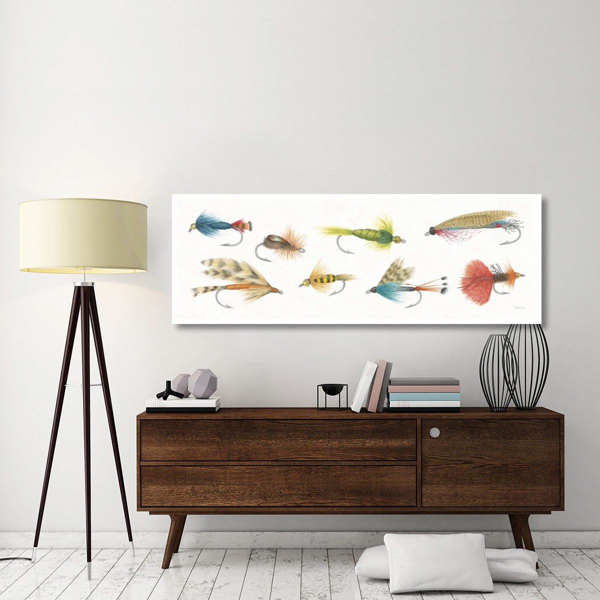 Gone Fishin XII -Paper Art-74&quotx26"