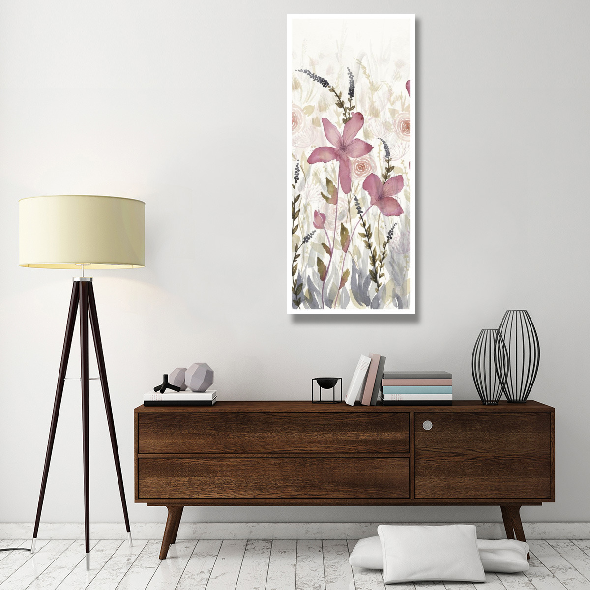 Watercolor Garden Light II -Paper Art-26&quotx62"